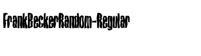 FrankBeckerRandom-Regular font preview