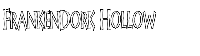 FrankenDork Hollow font preview