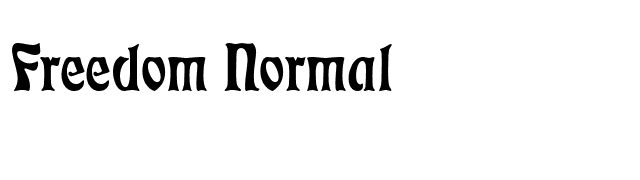 Freedom Normal font preview