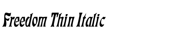 Freedom Thin Italic font preview