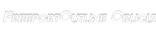 FreeportOutline Oblique font preview