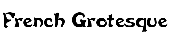French Grotesque font preview