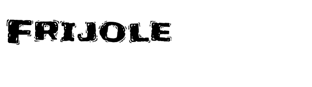 Frijole font preview