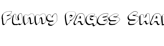 Funny Pages Shadow font preview
