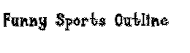 Funny Sports Outline font preview