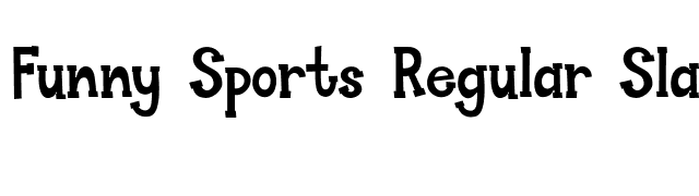 Funny Sports Regular Slab font preview