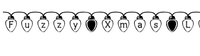 fuzzy-xmas-lights font preview