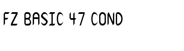 FZ BASIC 47 COND font preview