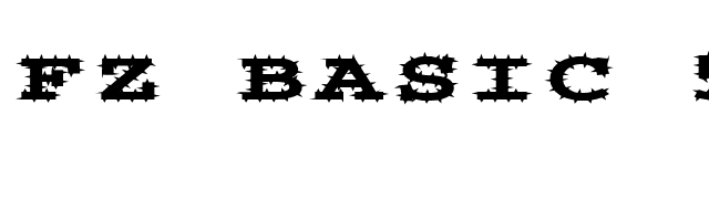 FZ BASIC 54 SPIKED EX font preview