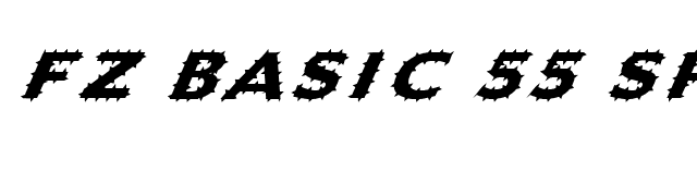 FZ BASIC 55 SPIKED ITALIC font preview