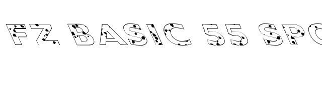 FZ BASIC 55 SPOTTED LEFTY font preview