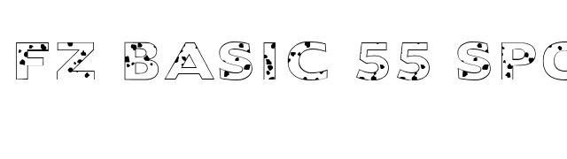 FZ BASIC 55 SPOTTED font preview