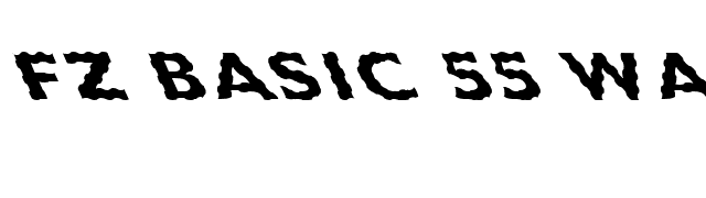 FZ BASIC 55 WAVEY LEFTY font preview