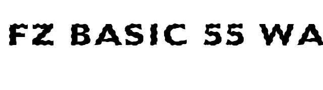 FZ BASIC 55 WAVEY font preview