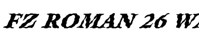 FZ ROMAN 26 WAVEY ITALIC font preview