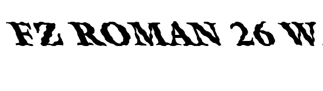 FZ ROMAN 26 WAVEY LEFTY font preview