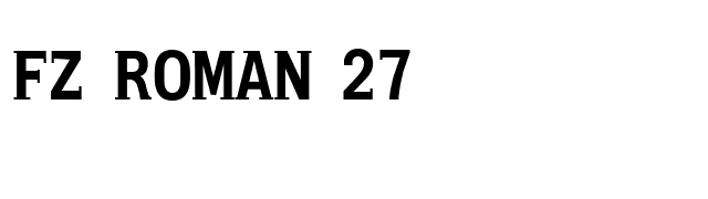 FZ ROMAN 27 font preview