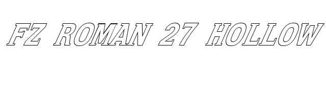 FZ ROMAN 27 HOLLOW ITALIC font preview