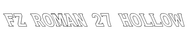 FZ ROMAN 27 HOLLOW LEFTY font preview