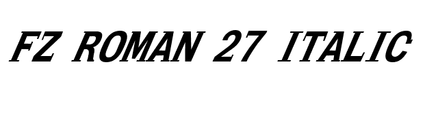 FZ ROMAN 27 ITALIC font preview