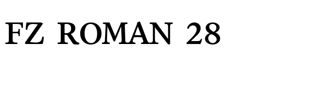 FZ ROMAN 28 font preview