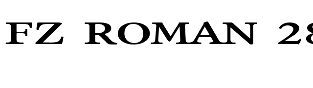 FZ ROMAN 28 EX font preview