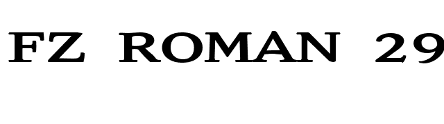 FZ ROMAN 29 EX font preview