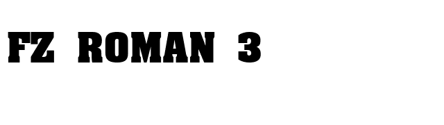 FZ ROMAN 3 font preview