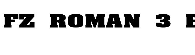 FZ ROMAN 3 EX font preview