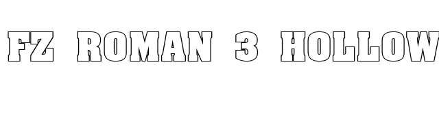 FZ ROMAN 3 HOLLOW font preview
