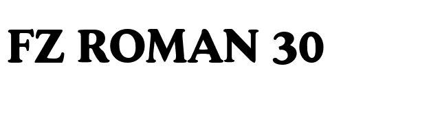 FZ ROMAN 30 font preview