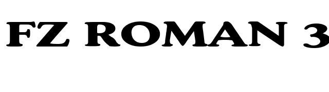 FZ ROMAN 30 EX font preview