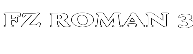 FZ ROMAN 30 HOLLOW EX font preview