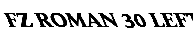 FZ ROMAN 30 LEFTY font preview