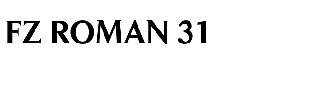 FZ ROMAN 31 font preview