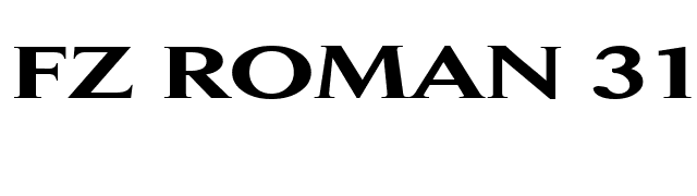 FZ ROMAN 31 EX font preview