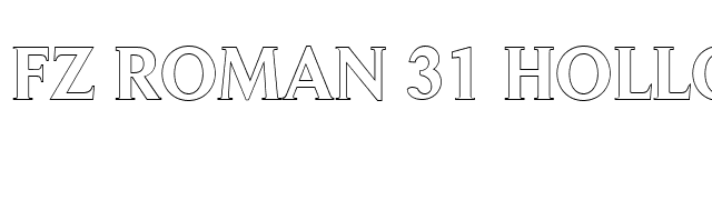 FZ ROMAN 31 HOLLOW font preview