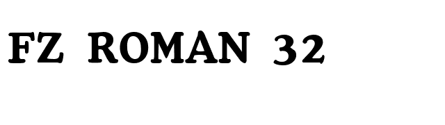 FZ ROMAN 32 font preview
