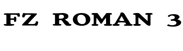 FZ ROMAN 32 EX font preview