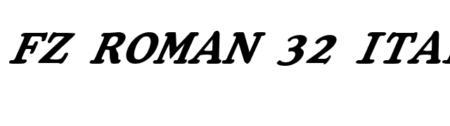 FZ ROMAN 32 ITALIC font preview