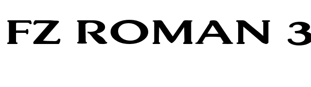 FZ ROMAN 33 EX font preview