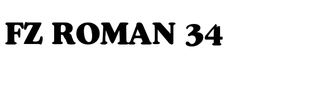 FZ ROMAN 34 font preview