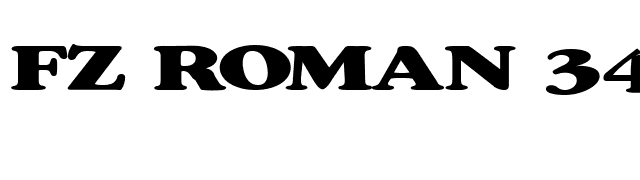 FZ ROMAN 34 EX font preview