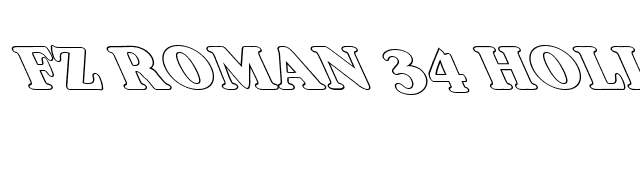 FZ ROMAN 34 HOLLOW LEFTY font preview
