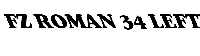 FZ ROMAN 34 LEFTY font preview