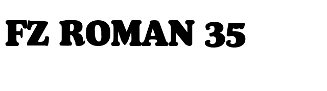 FZ ROMAN 35 font preview