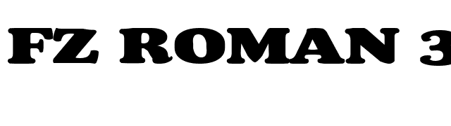 FZ ROMAN 35 EX font preview