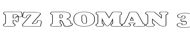 FZ ROMAN 35 HOLLOW EX font preview