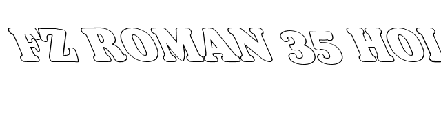 FZ ROMAN 35 HOLLOW LEFTY font preview