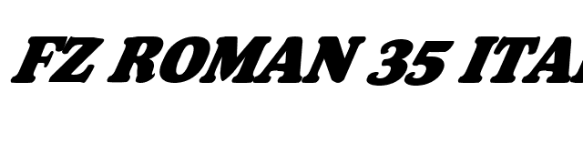 FZ ROMAN 35 ITALIC font preview